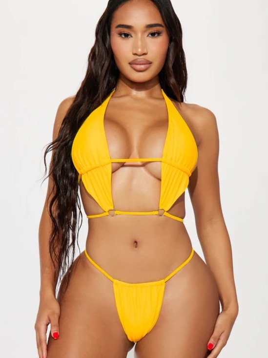 Fashion Nova Other - Thalia Thong 2 Piece Bikini - Yellow
